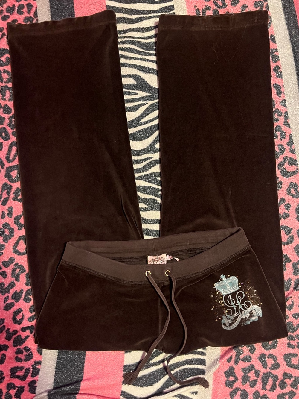 Vintage Juicy Couture brown velour track pants